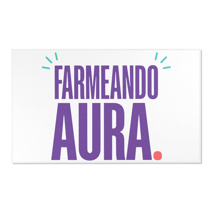 Farmeando Aura Transition Mat — Tapete de Triatlón con Humor | Area Rug