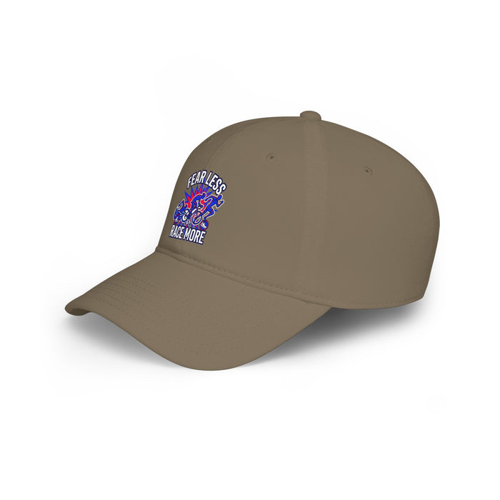 Fear Less Race More Baseball Cap — Racing Graphic Low Profile Hat