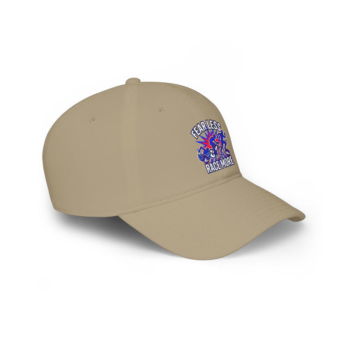 Fear Less Race More Baseball Cap — Racing Graphic Low Profile Hat
