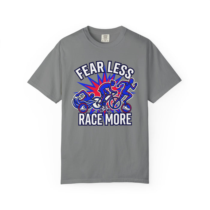 Fear Less Race More Cycling T-Shirt — Motivational Bike Racing Tee
