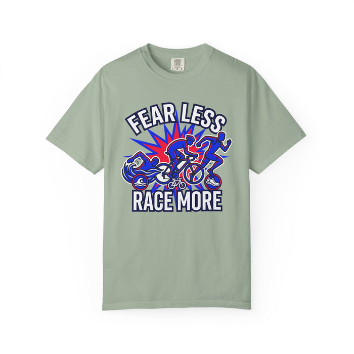 Fear Less Race More Cycling T-Shirt — Motivational Bike Racing Tee
