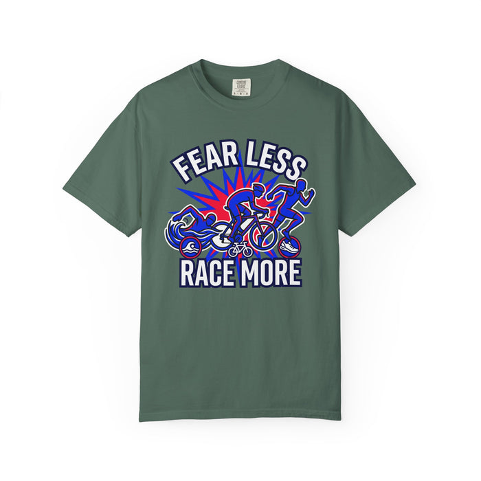 Fear Less Race More Cycling T-Shirt — Motivational Bike Racing Tee