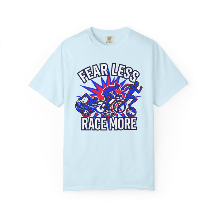 Fear Less Race More Cycling T-Shirt — Motivational Bike Racing Tee