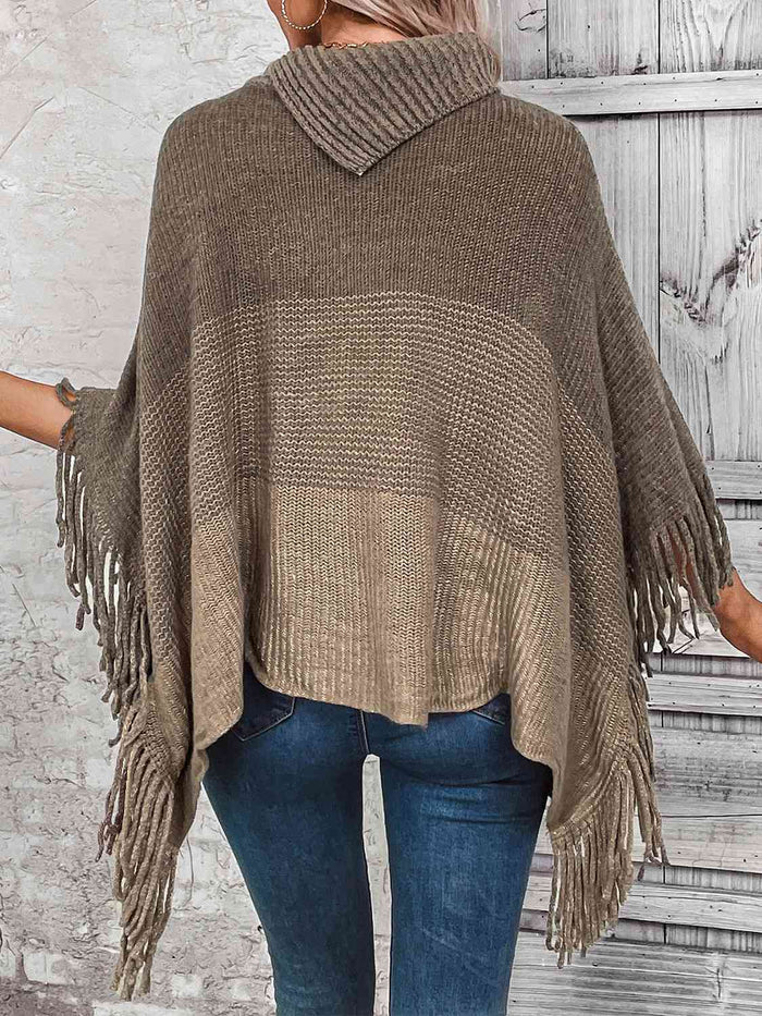 Fields of Grain Decorative Button Fringe Detail Sweater