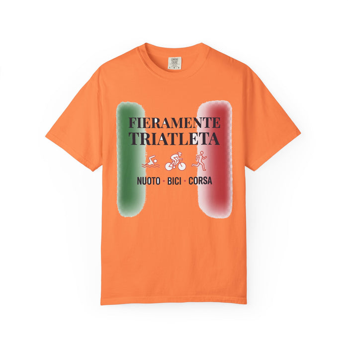 Fieramente Triatleta Bella+Canvas Unisex Tee — Swim Bike Run Italian