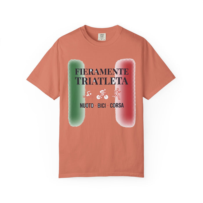 Fieramente Triatleta Bella+Canvas Unisex Tee — Swim Bike Run Italian