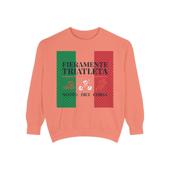 Fieramente Triatleta Crewneck Sweatshirt — Swim Bike Run Italian Tri
