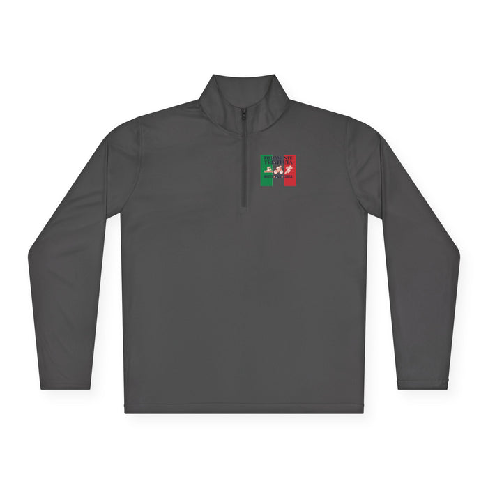 Fieramente Triatleta Unisex Quarter-Zip Pullover — Swim Bike Run Ita