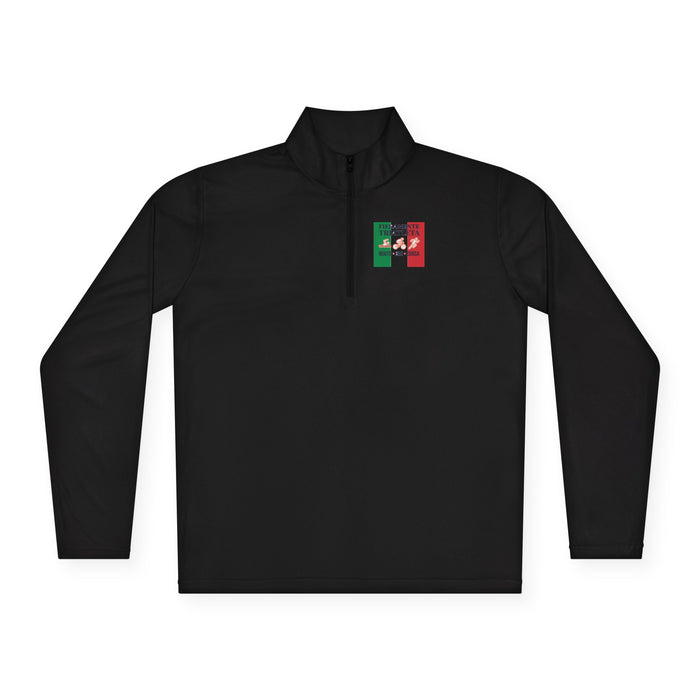 Fieramente Triatleta Unisex Quarter-Zip Pullover — Swim Bike Run Ita