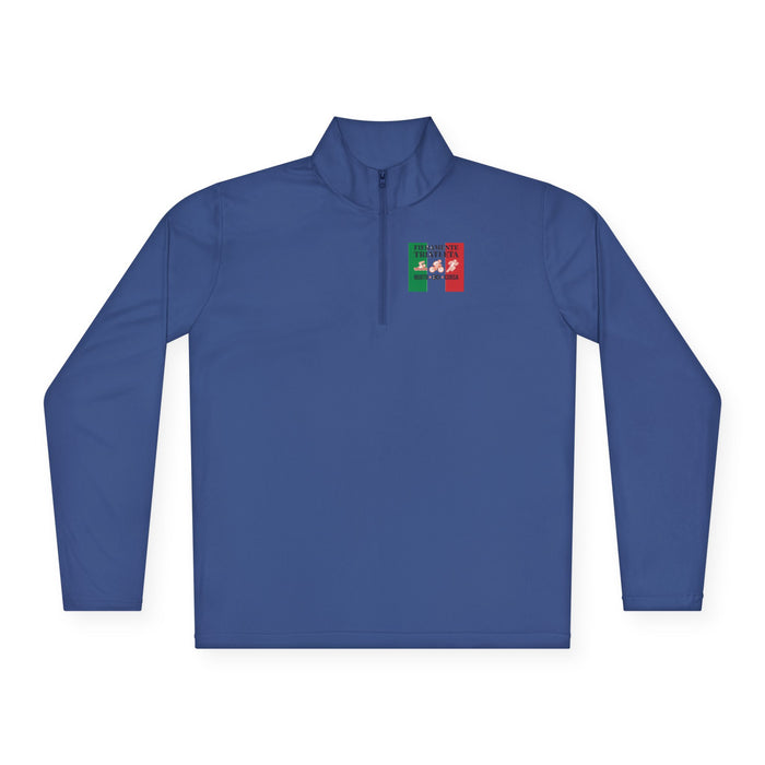 Fieramente Triatleta Unisex Quarter-Zip Pullover — Swim Bike Run Ita
