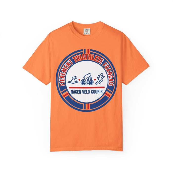 Fièrement Triathlète Français Bella+Canvas Unisex Tee — Swim Bike Ru