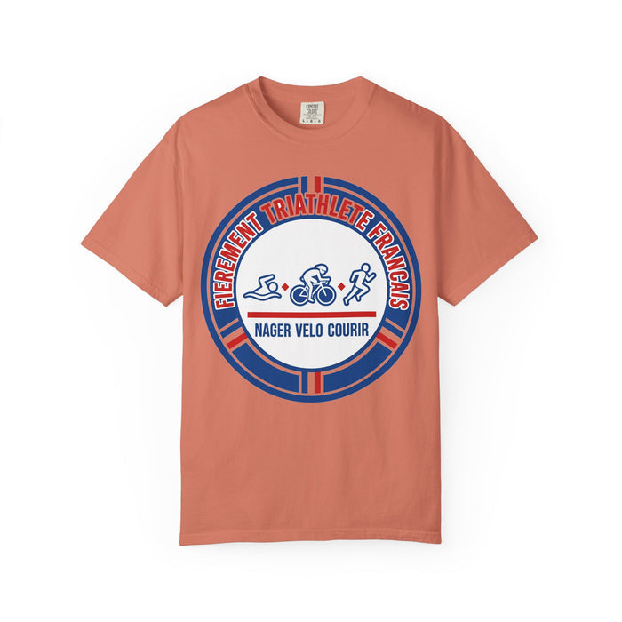 Fièrement Triathlète Français Bella+Canvas Unisex Tee — Swim Bike Ru