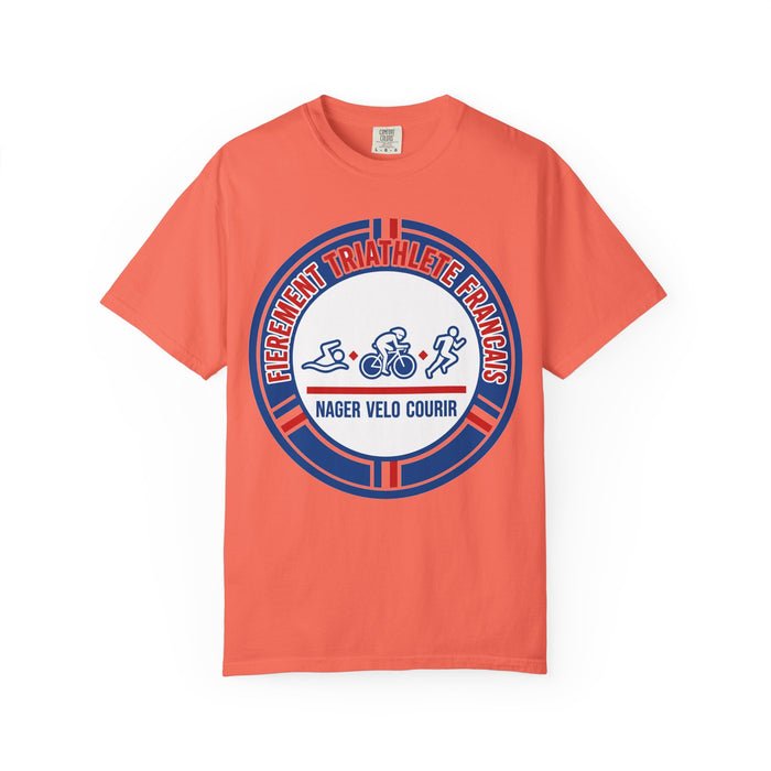 Fièrement Triathlète Français Bella+Canvas Unisex Tee — Swim Bike Ru