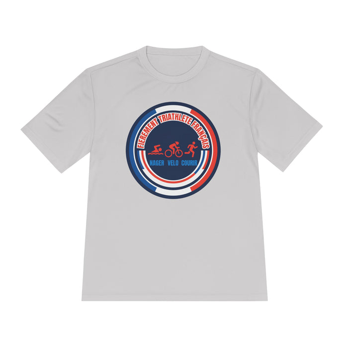 Fièrement Triathlète Français Moisture-Wicking Performance Tee — Swi