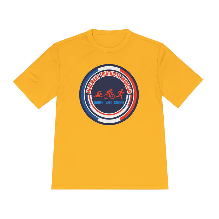 Fièrement Triathlète Français Moisture-Wicking Performance Tee — Swi