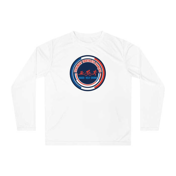 Fièrement Triathlète Français Performance Long Sleeve — Swim Bike Ru