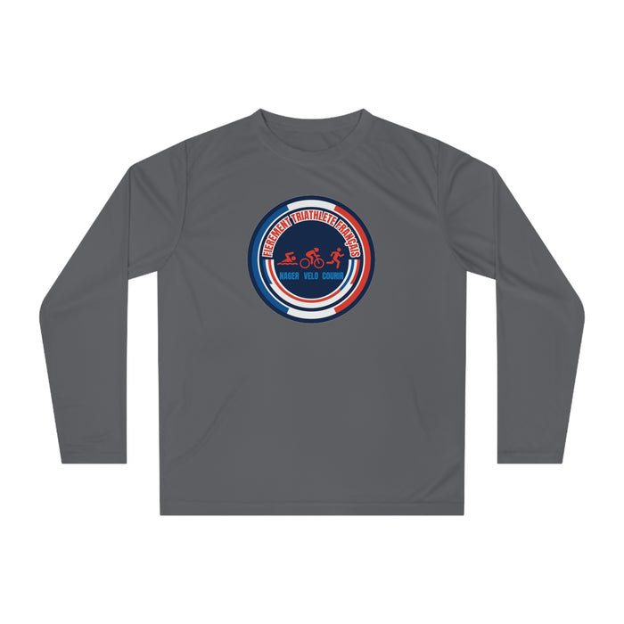 Fièrement Triathlète Français Performance Long Sleeve — Swim Bike Ru