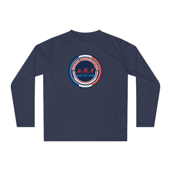 Fièrement Triathlète Français Performance Long Sleeve — Swim Bike Ru