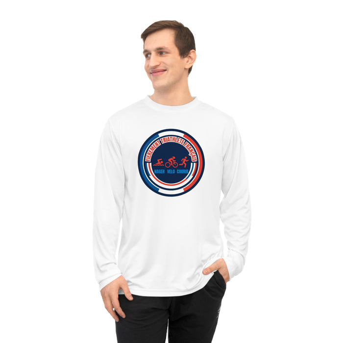 Fièrement Triathlète Français Performance Long Sleeve — Swim Bike Ru