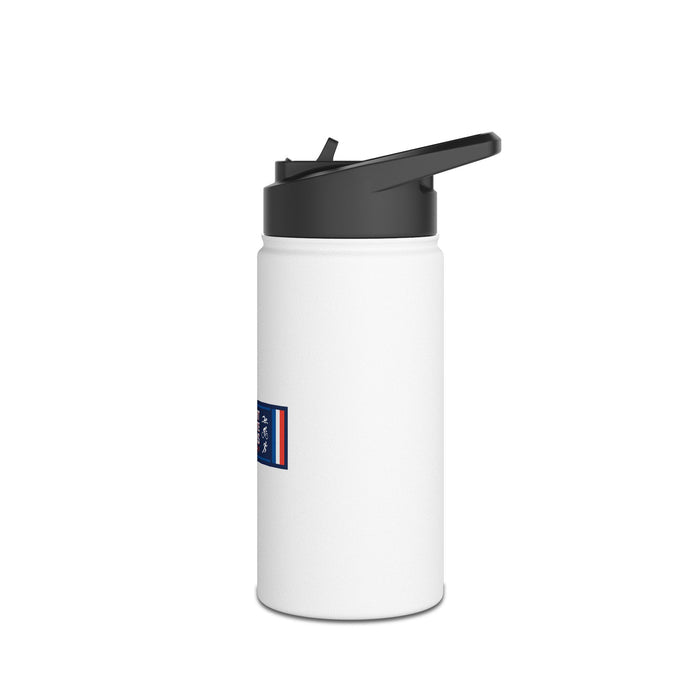 Fièrement Triathlète Français Stainless Steel Water Bottle — Swim Bi