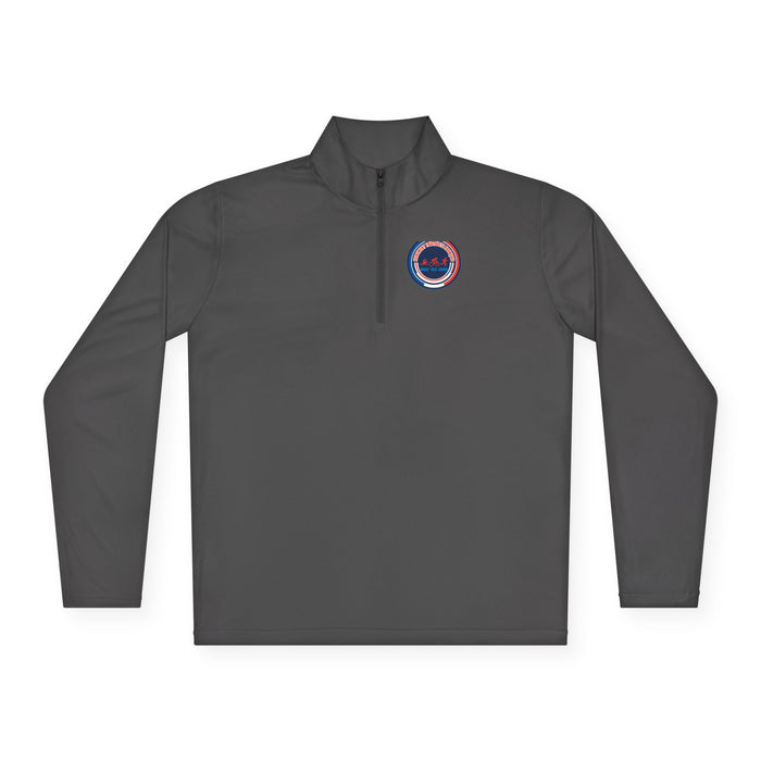 Fièrement Triathlète Français Unisex Quarter-Zip Pullover — Swim Bik