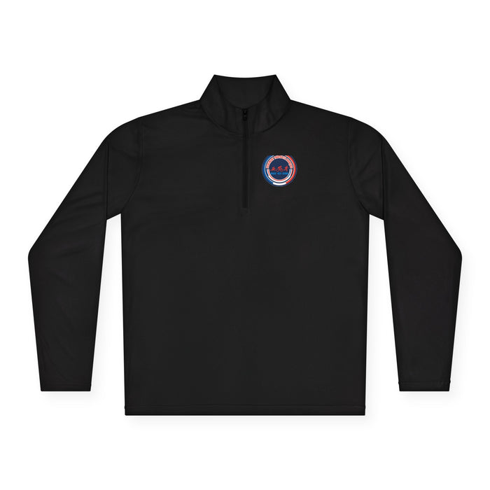 Fièrement Triathlète Français Unisex Quarter-Zip Pullover — Swim Bik