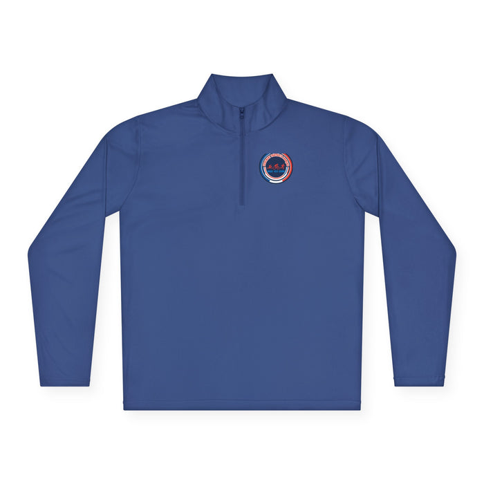 Fièrement Triathlète Français Unisex Quarter-Zip Pullover — Swim Bik