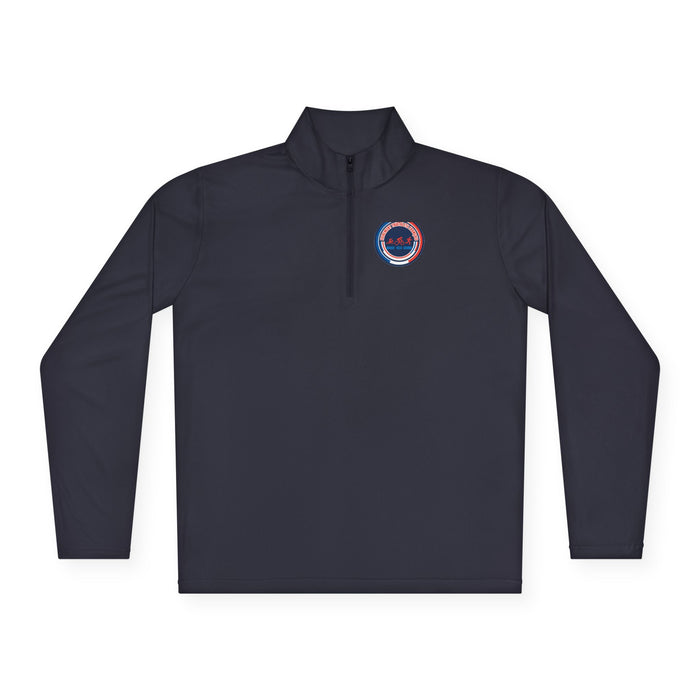 Fièrement Triathlète Français Unisex Quarter-Zip Pullover — Swim Bik
