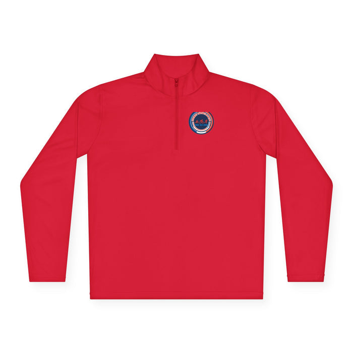 Fièrement Triathlète Français Unisex Quarter-Zip Pullover — Swim Bik
