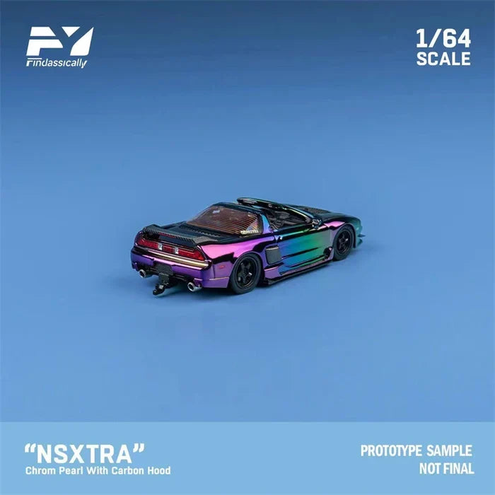 Finclassically 1:64 NSX TRA Colorful electroplating limited500 Diecast Model Car
