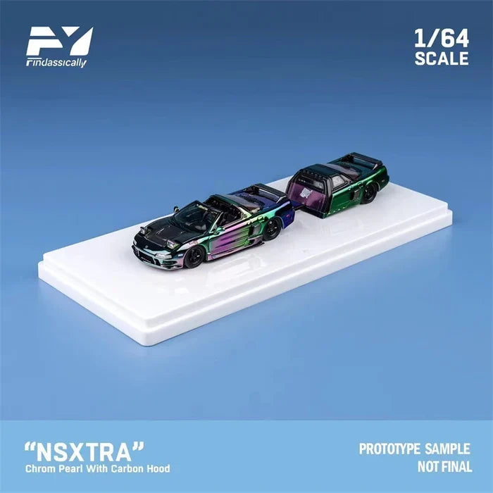 Finclassically 1:64 NSX TRA Colorful electroplating limited500 Diecast Model Car