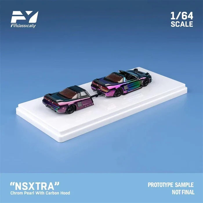 Finclassically 1:64 NSX TRA Colorful electroplating limited500 Diecast Model Car