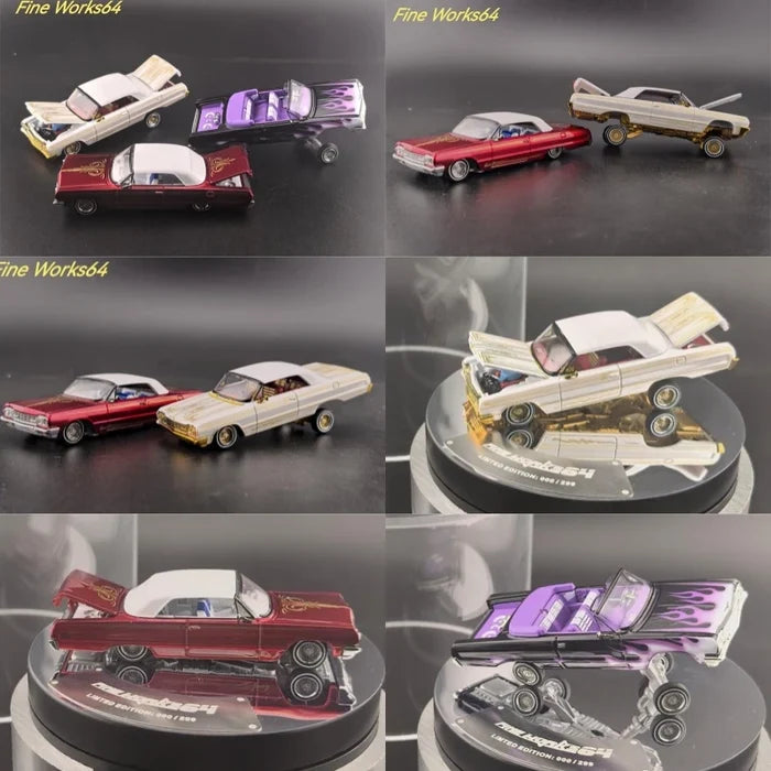 Fine works64 1:64 Impala West Coast Bouncing Cars Diecast Model Car