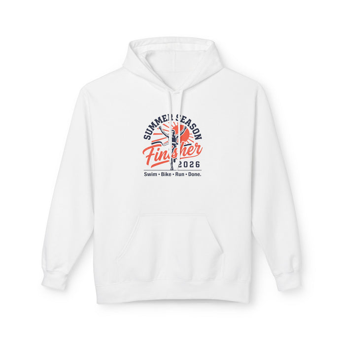 Finisher 2026 Summer Season Hoodie — Swim Bike Run Triathlon Pullover