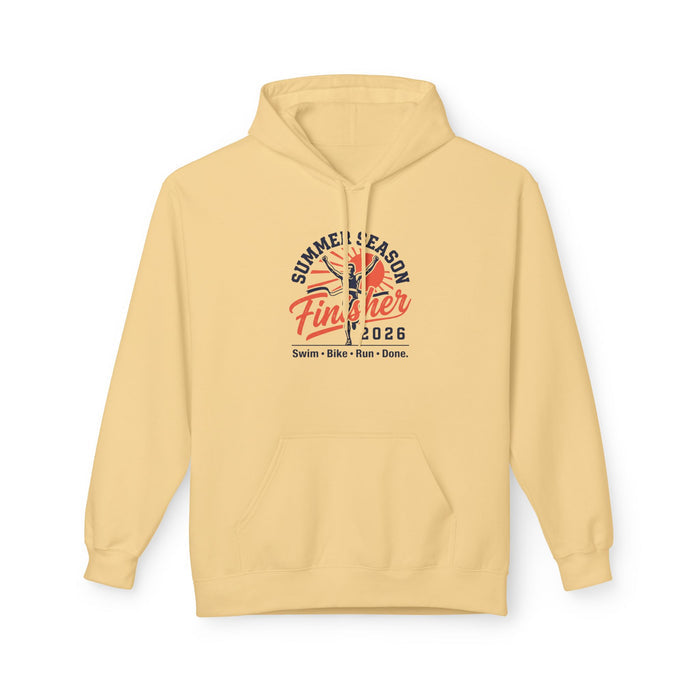 Finisher 2026 Summer Season Hoodie — Swim Bike Run Triathlon Pullover