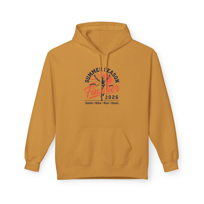 Finisher 2026 Summer Season Hoodie — Swim Bike Run Triathlon Pullover