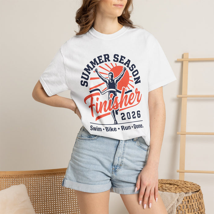 Finisher 2026 T‑Shirt — Summer Season Swim·Bike·Run Triathlon Tee