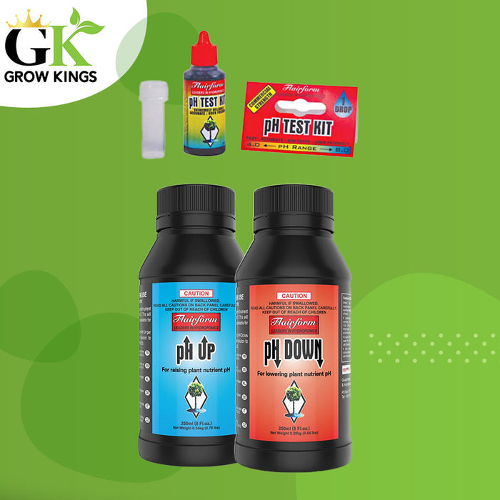 Flairform pH Test Kit - pH Up & Down - For Hydroponics (250mL)