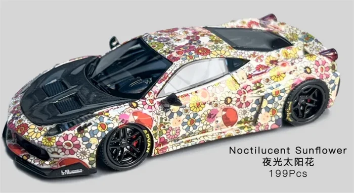 Flame 1:64 LB Works 458 GT Kiki / Combat Grey Collection Miniature Resin Model Car