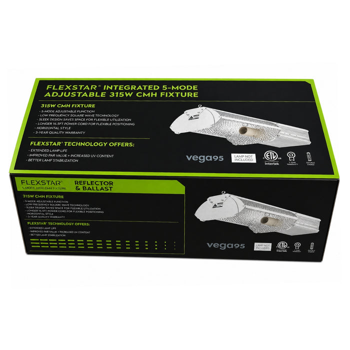 Flexstar 315W CMH Grow Light With Adjustable Silver Reflector & 4200K Lamp