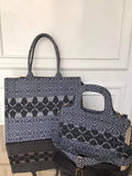 Floral Black Tote Bag