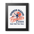 Framed Vertical Poster — "Summer Season Finisher 2026" Triathlon Wall Art