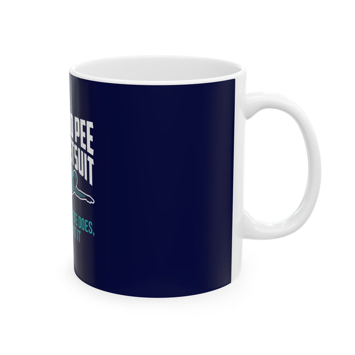 Funny Triathlon Mug - "I Love to Pee in My Wetsuit" Ceramic Coffee C