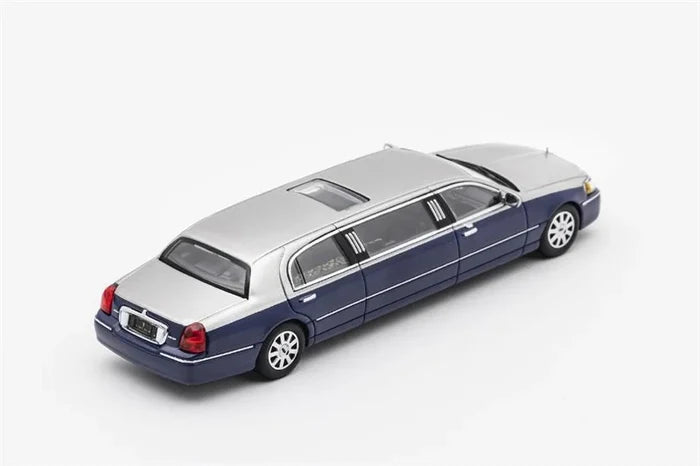 GCD 1:64 Lincoln Town Car Mk3 FN145 SilverBlue/GoldGreen  LHD Diecast Model Car
