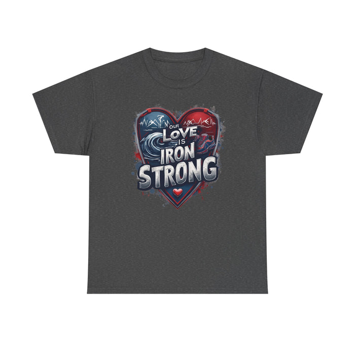Gildan Iron Strong Heart Graphic T-Shirt - size chart