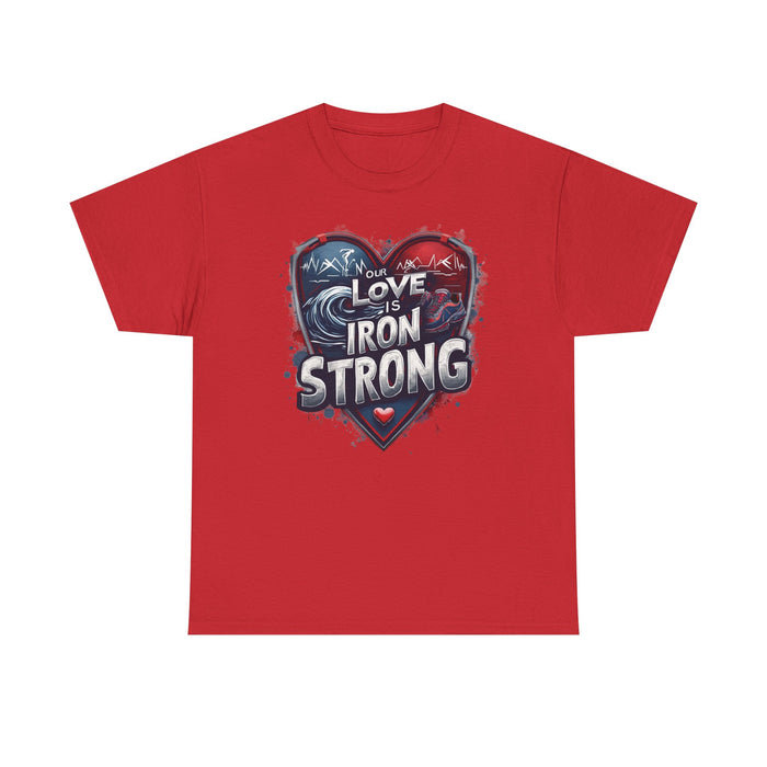 Gildan Iron Strong Heart Graphic T-Shirt - size chart