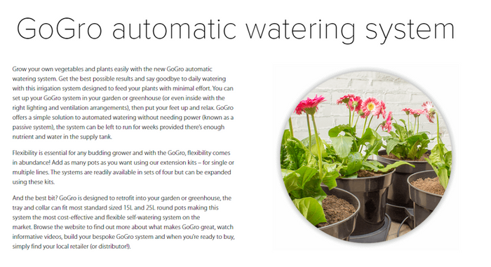 Gogro Self Watering Pot System - 25L Module