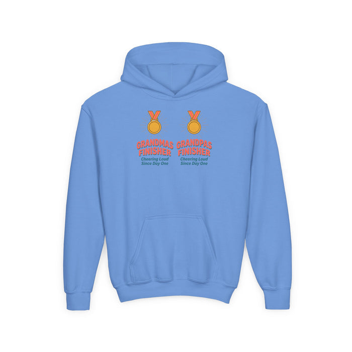 Grandma & Grandpa Finisher Hoodie – Cute Kids Medal Shirt for Little Runners