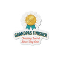 Grandpas Finisher Die-Cut Magnet – “Cheering Loud Since Day One” Refrigerator Badge