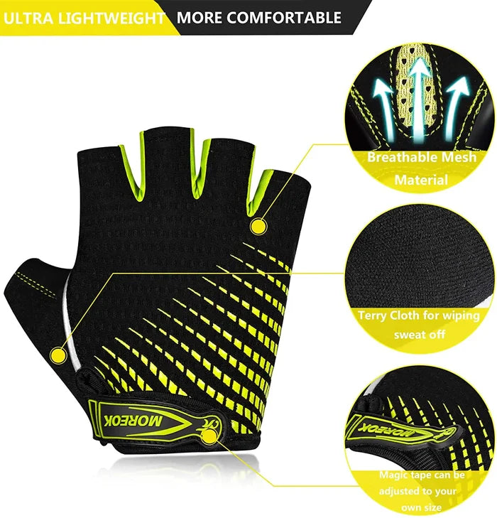 Half-Finger Triathlon Cycling Gloves - Sports Equipment - alternate view